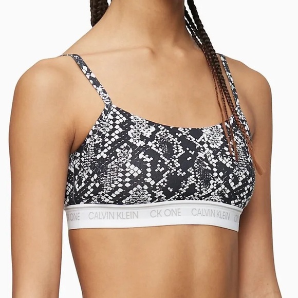 Calvin Klein CK ONE BLACK RATTLE SNAKE BRALETTE- Brand New With Tags - Picture 3 of 8